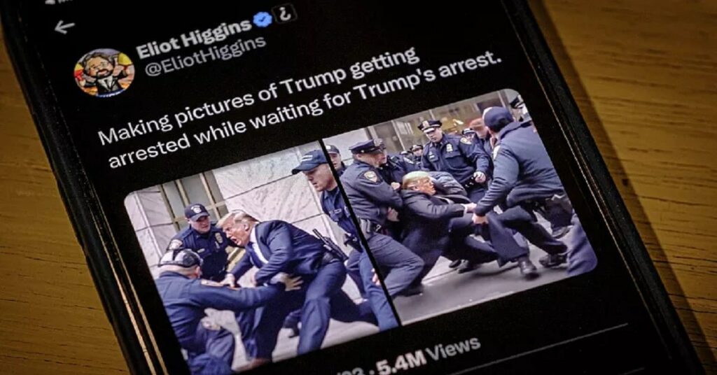 AI picture of trump getting arrested
